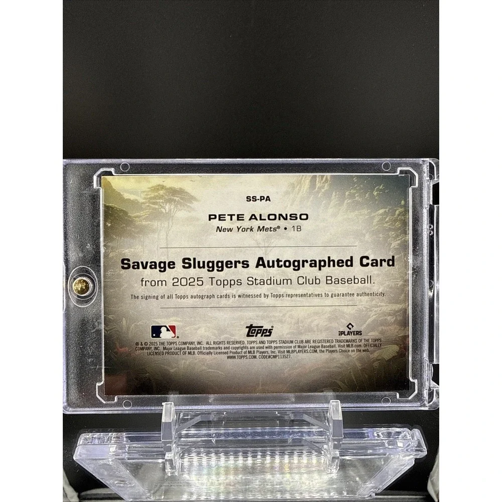 2025 Topps Stadium Club Pete Alonso AUTO /75 Turquoise Savage Sluggers Mets